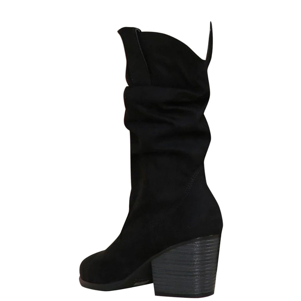 NEW🔥 Slouchy Cowboy Western Mid-Calf Boot w/ Zip - Picture 4 of 4